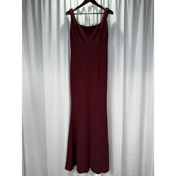 Katie May Lucy Gown Dress Square Neck Burgundy Women’s Size 12 - Picture 2 of 12